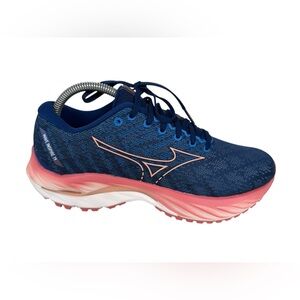 Mizuno Wave Inspire 19 Womens Running Blue Pink US 8.5 Shoes J1GD234426 Athletic